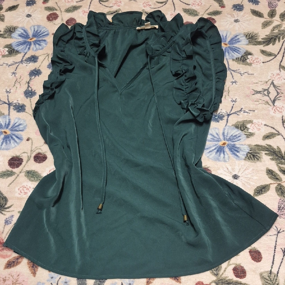 Entro Dark Teal Sleeveless Blouse